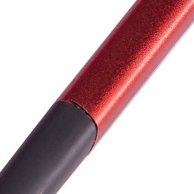 SQUARE, ручка шариковая с грипом, красный/хром, металл